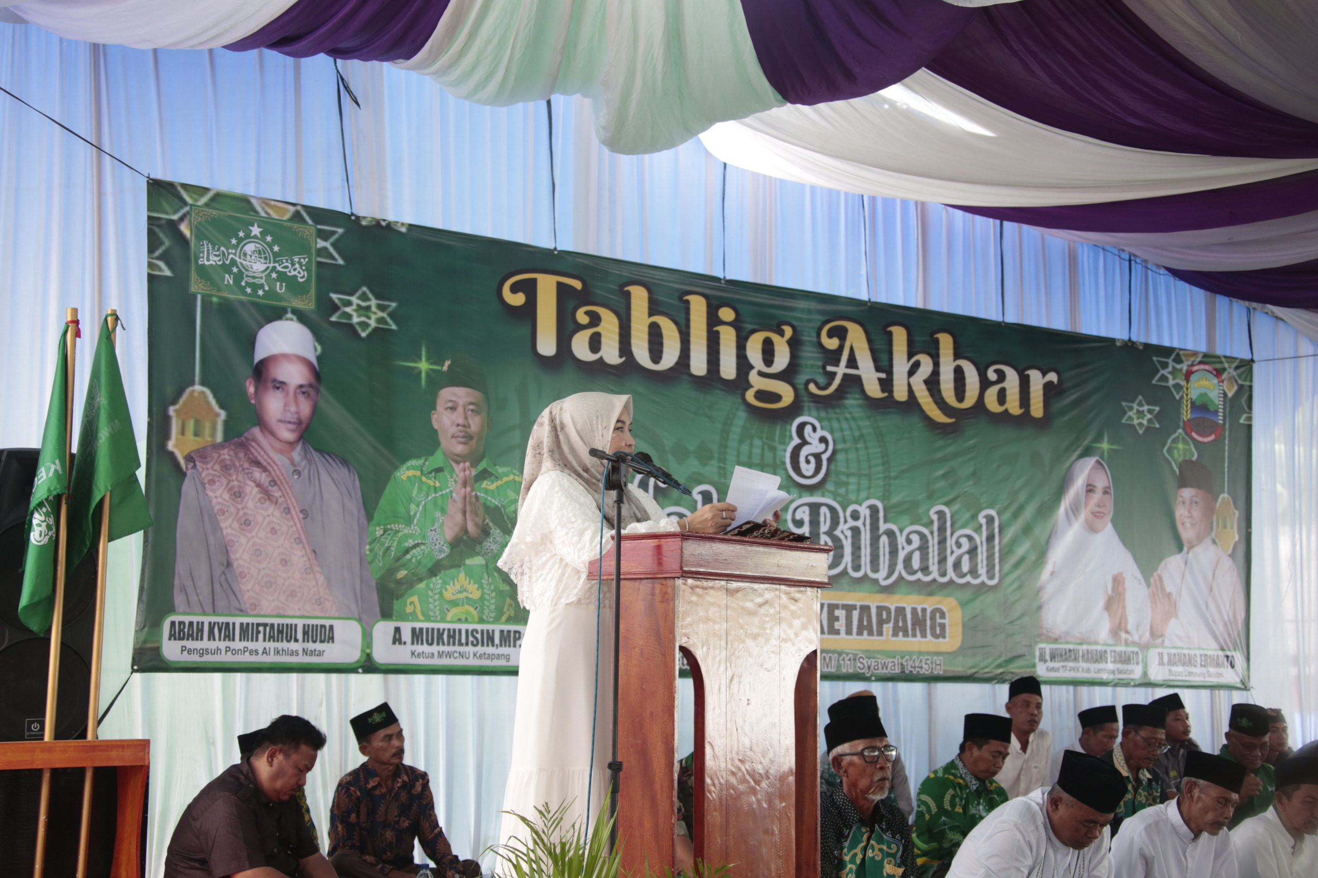 Ketua TP PKK Lampung Selatan Hadiri Halalbihalal MWC-NU Ketapang