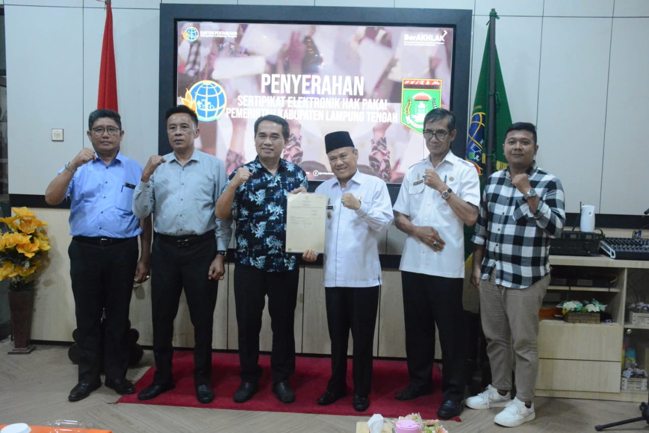 Lampung Tengah Segera Implementasikan Layanan Sertifikat Elektronik