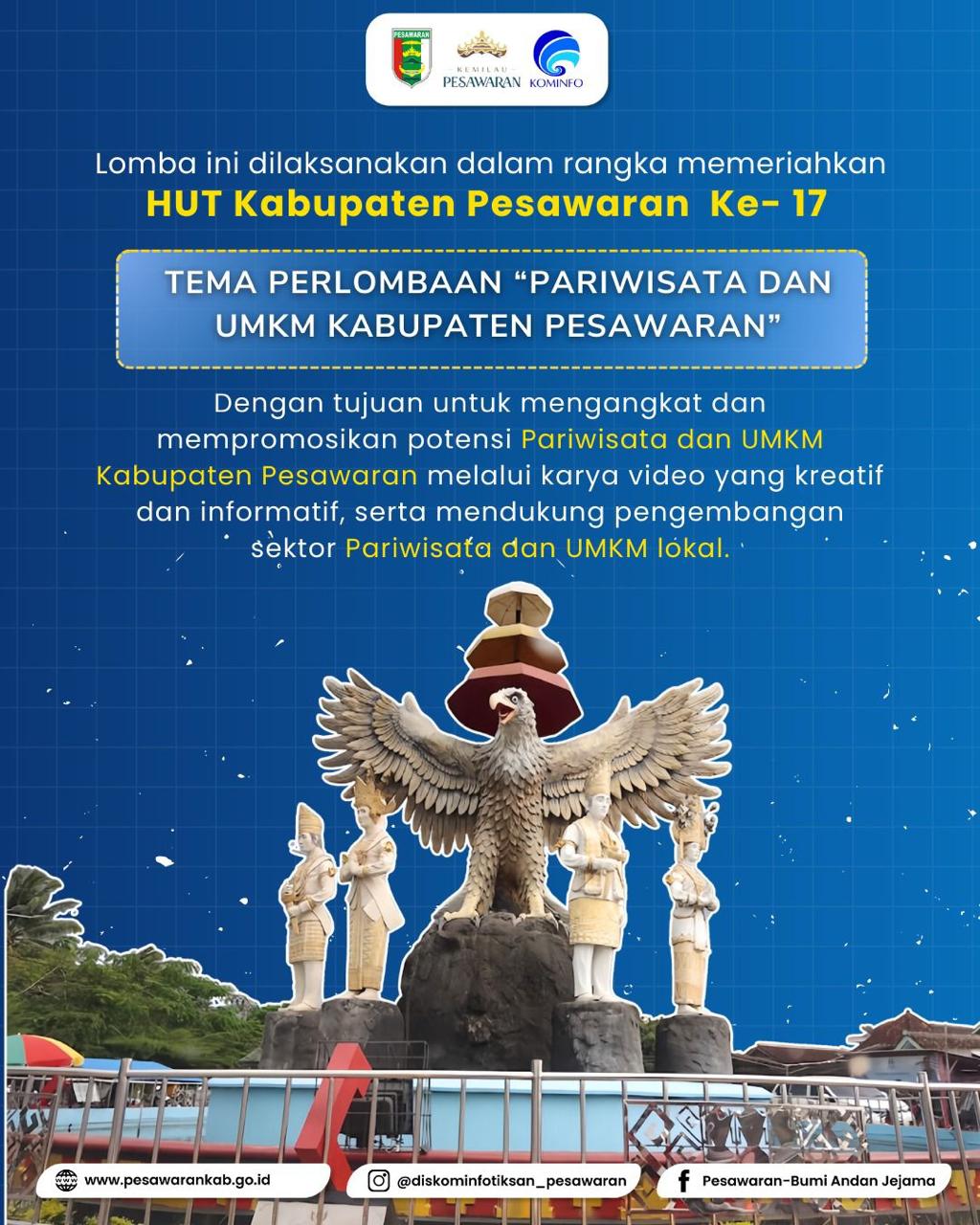 HUT Ke-17 Kabupaten Pesawaran, Diskominfotiksan Adakan Lomba Video Dengan Hadiah Jutaan 