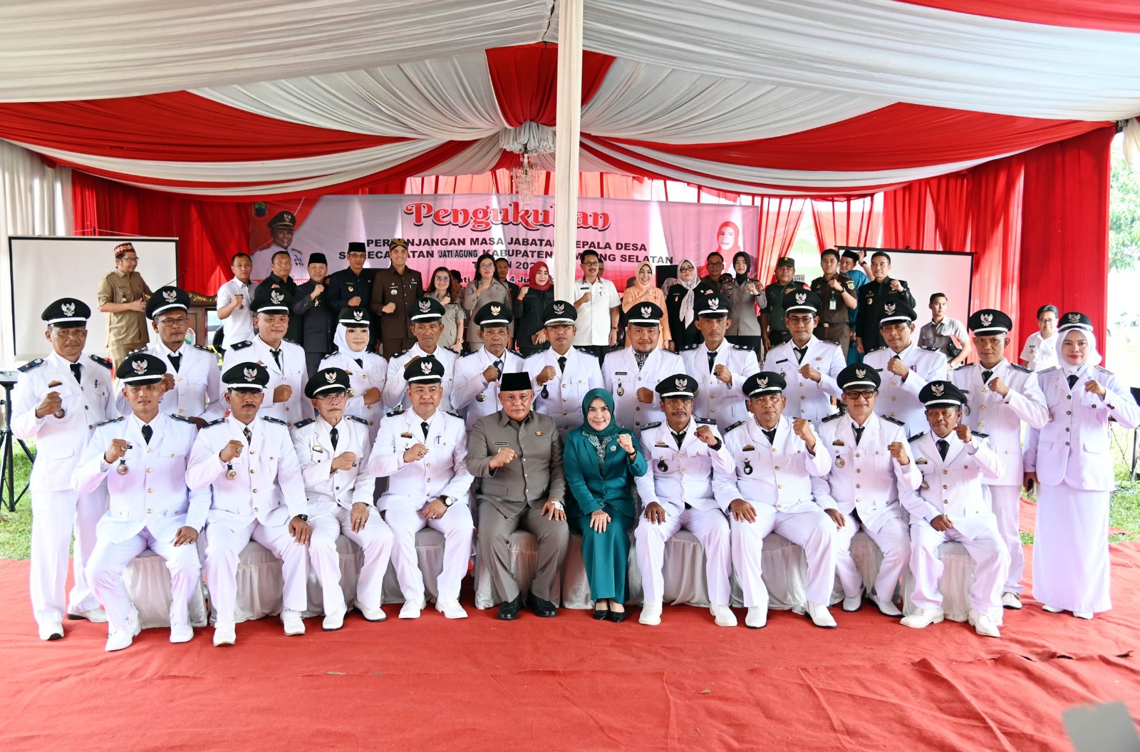 Giliran 21 Kepala Desa se-Kecamatan Jati Agung Dikukuhkan Bupati Lampung Selatan