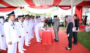 Giliran 21 Kepala Desa se-Kecamatan Jati Agung Dikukuhkan Bupati Lampung Selatan