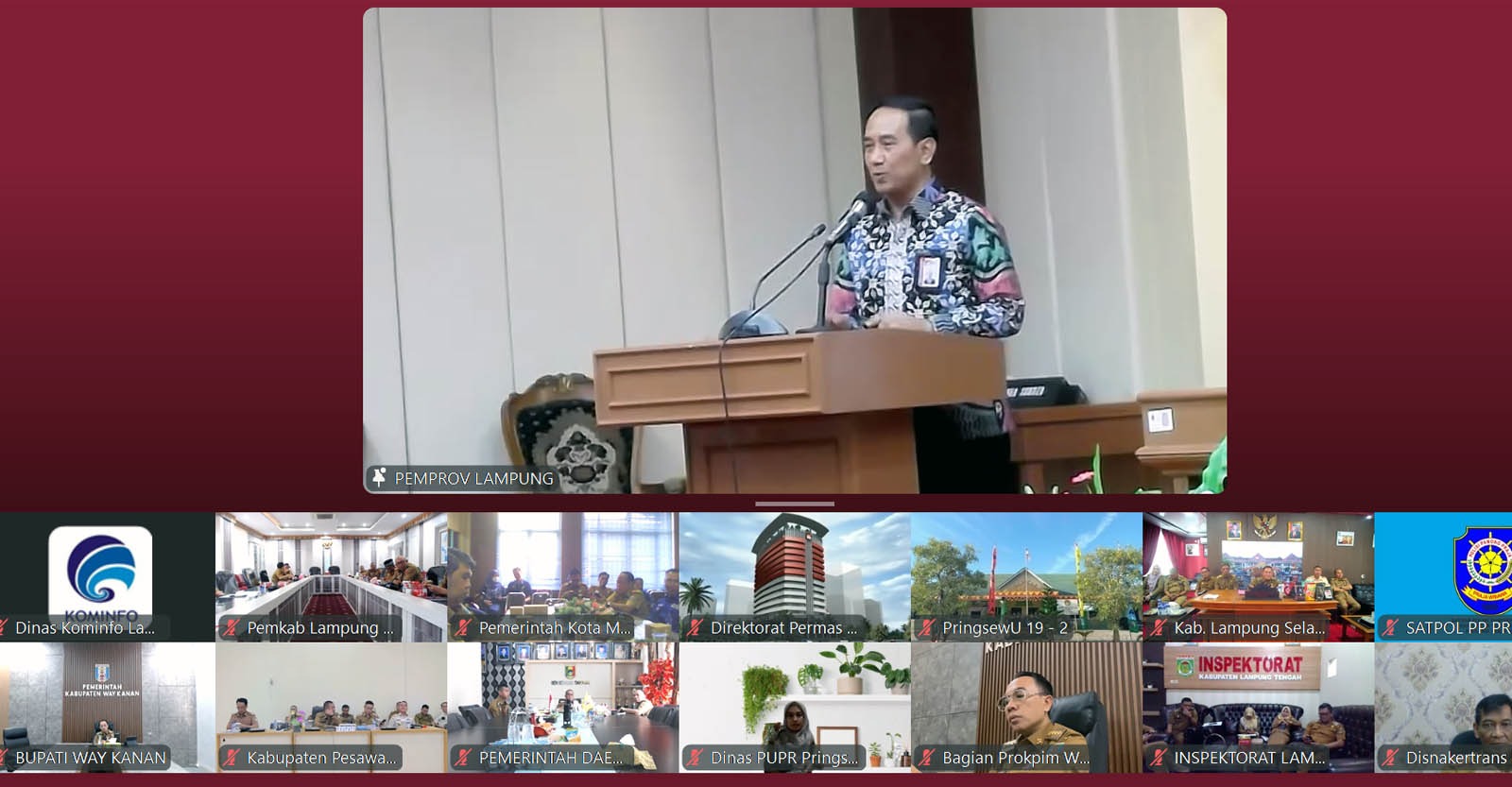 Dukung Program KPK RI, Bupati Nanang Ermanto Hadiri Sosialisasi Percontohan Kabupaten dan Kota Antikorupsi