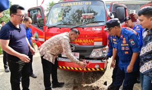 Dinas Damkarmat Lampung Selatan Tambah Armada Baru, Nanang: Jaga Dengan Baik