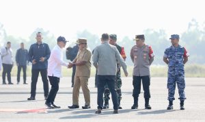 Presiden Joko Widodo disambut Pj. Gubernur Samsudin Bandara Raden Intan II 