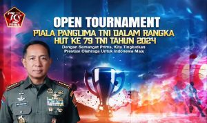 Semarak HUT Ke-79, TNI Gelar Open Tournament Piala Panglima TNI