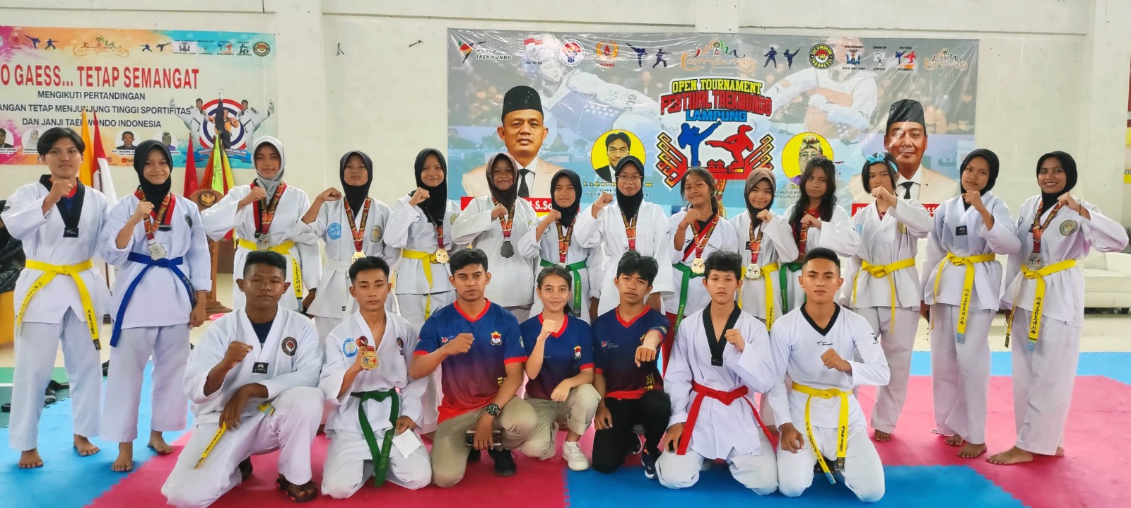 Satlas Lamsel Sabet 20 Medali di Kejuaraan Festival Taekwondo Lampung XII 2024