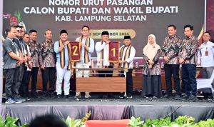 KPU Sahkan Nomor Urut Paslon Bupati dan Wakil Bupati Lamsel di Pilkada 2024, Nanang-Antoni 1, Egi-Syaiful 2