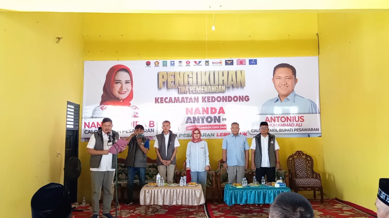 Nomor Urut 2 Cabup Dan Wakil Nanda Indira – Antonius, Kukuhkan Tim Pemenangan Kedondong Dan Waykhilau 