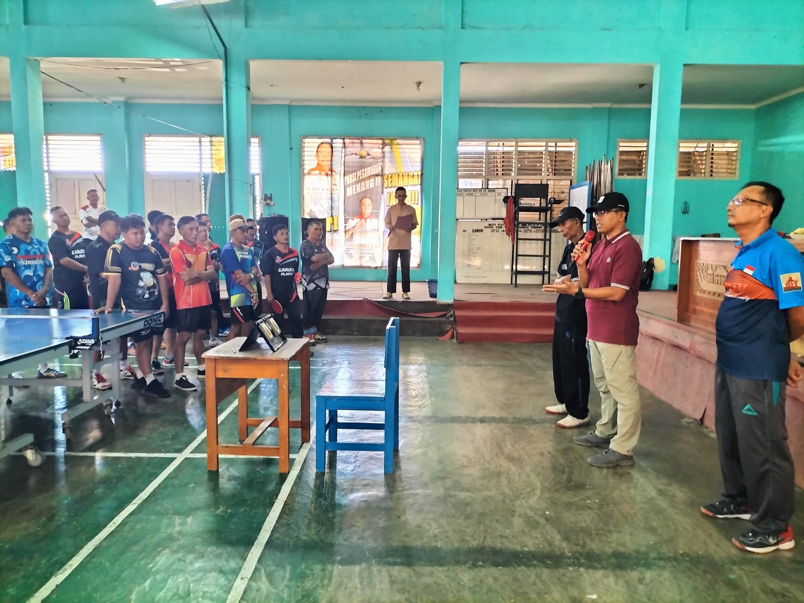 Libatkan 4 Kabupaten, Aria Guna Buka Turnamen Komunitas Tenis Meja Pesawaran