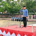 Kadis Kominfo Pimpin Upacara Bulanan Pemkab Lampung Selatan