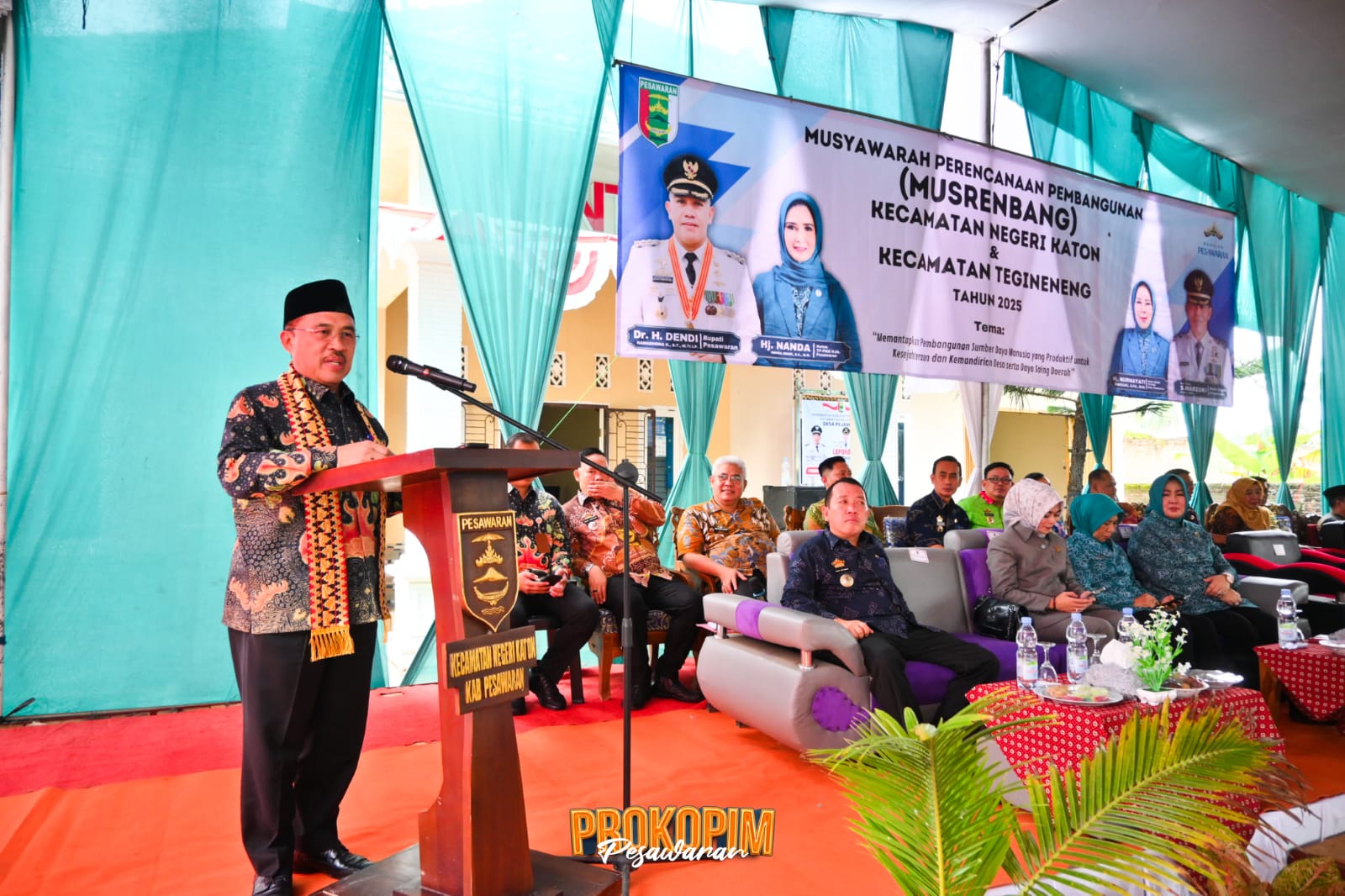 Sekda Pesawaran Hadiri Musrenbang Negeri Katon Dan Tegineneng
