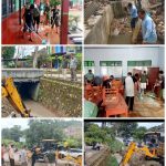 Camat Sukabumi Lurah Campang Raya  Syahni dan Campang Jaya Alfredo Sagara Beserta Jajaran Pantau Perbaikan Talud Yang Jebol dan Pengerukan Drainase