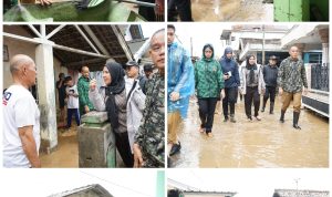 Walikota Bandar Lampung Eva Dwiana Meninjau Lokasi Terdampak Banjir di Kecamatan Panjang