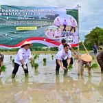 Bupati Egi Ikut Tanam Padi Serentak di 14 Provinsi Secara Daring Bersama Presiden Prabowo