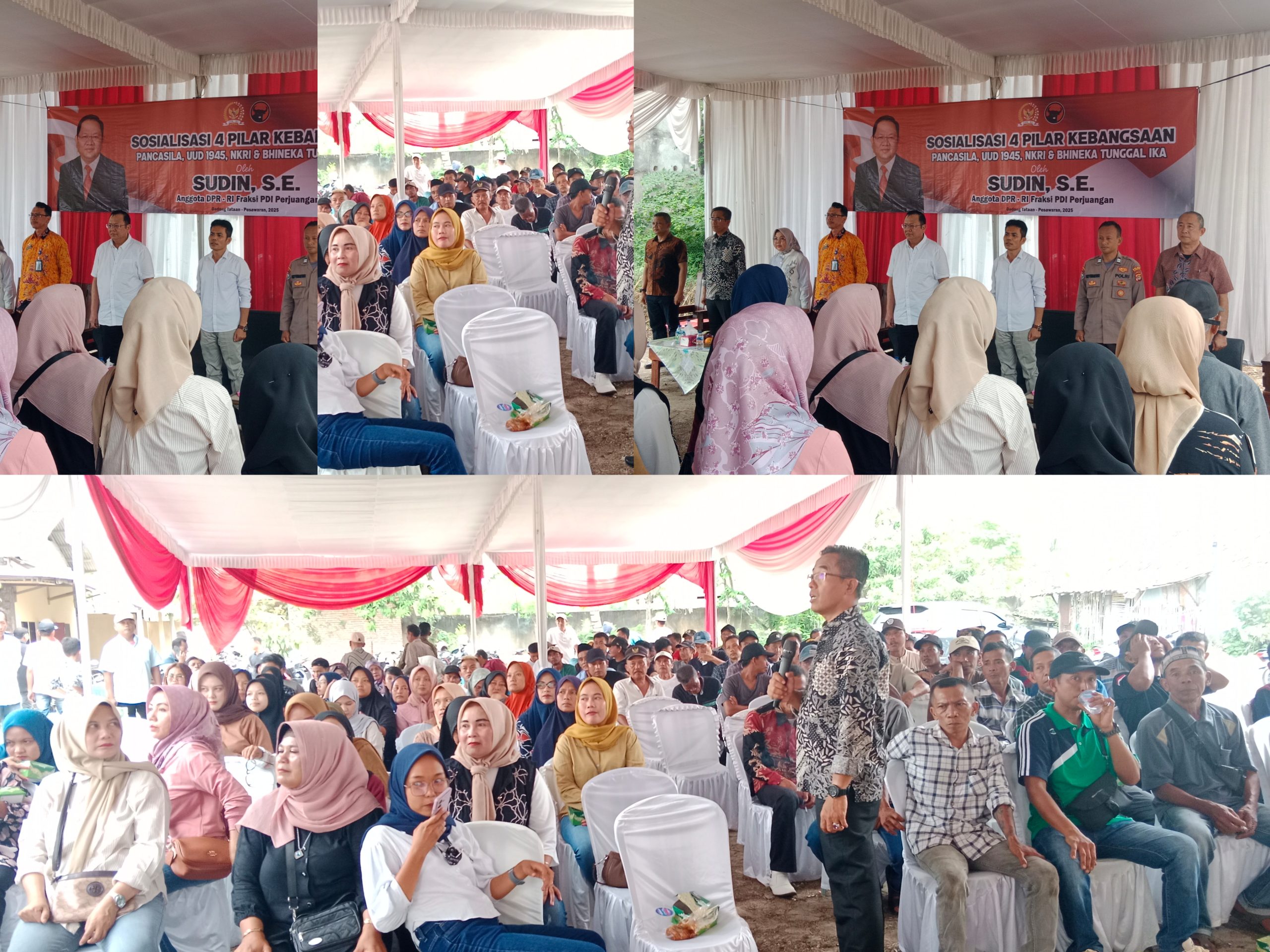 Sudin, Komisi III DPR- RI Sosialisasikan 4 Pilar Kebangsaan di Gedong Tataan Pesawaran
