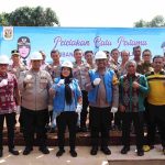 Wali Kota Bandar Lampung, Hj. Eva Dwiana, Melakukan Peletakan Batu Pertama Tahap ke-2 Pembangunan Gedung Satlantas