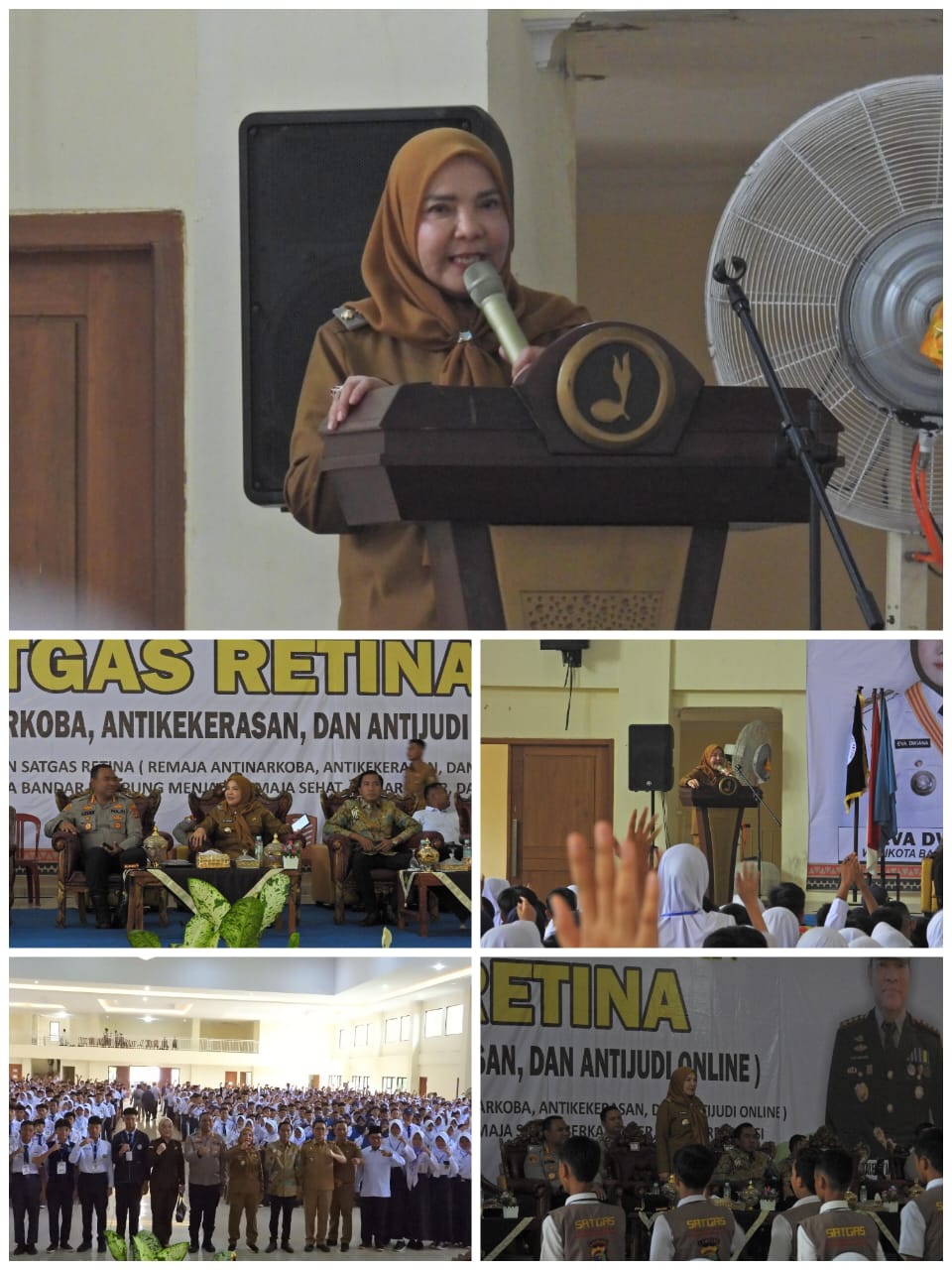 Walikota Bandar Lampung, Hj. Eva Dwiana, Resmi Buka Pelatihan Satgas Remaja Anti Narkoba, Anti Kekerasan, dan Anti Judi Online