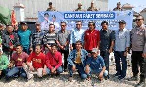 Bupati Lampung Selatan Salurkan Bantuan 336 Paket Sembako Untuk Karyawan PT San Xiong Steel Indonesia