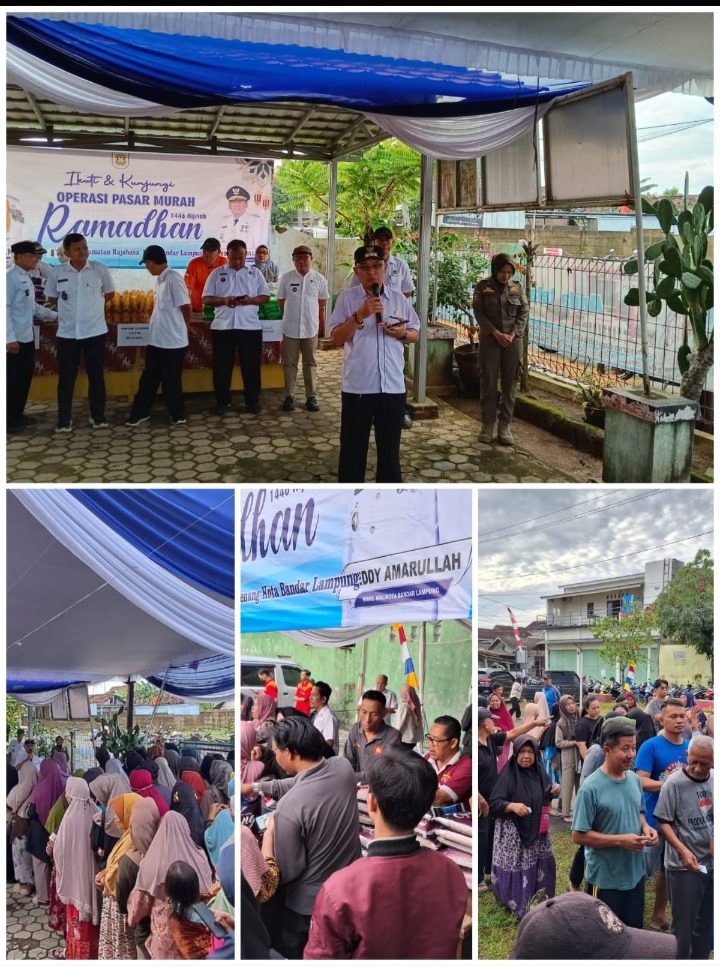 Ratusan Masyarakat Kota Bandar Lampung Antusias Hadiri Operasi Pasar Murah Ramadhan