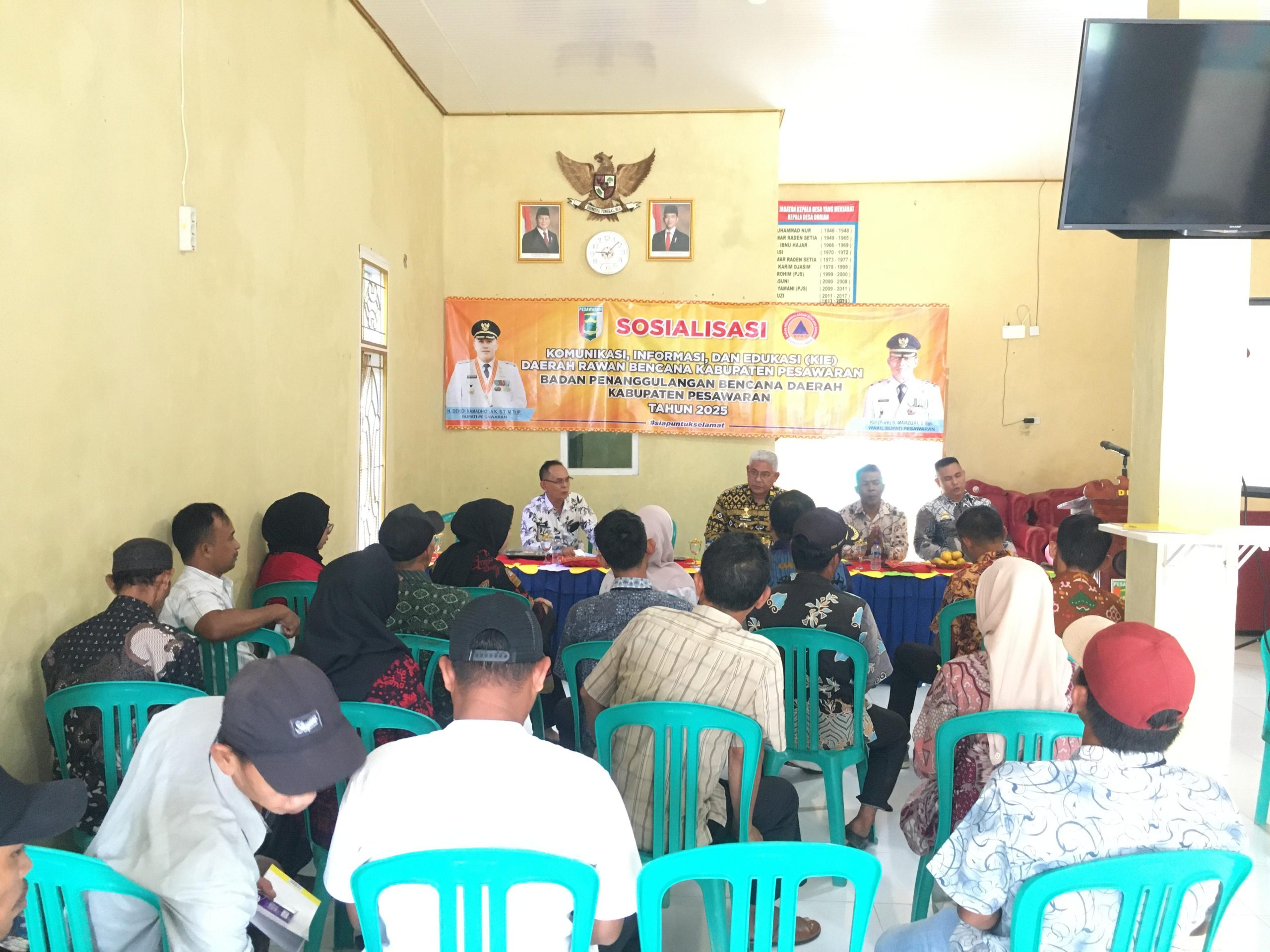 Tingkatkan Kesiapsiagaan, BPBD Pesawaran Sosialisasikan K I E Rawan Bencana