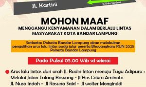 Polresta Bandar Lampung Alihkan Arus Lalu Lintas