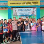 Hari Bhayangkara Ke 79, Polres Prengsewu Gelar Turnamen Tenis Meja