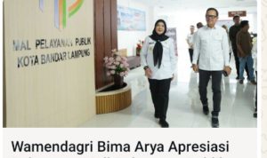Wamendagri Bima Arya Apresiasi Pelayanan Mall Pelayanan Publik Kota Bandar Lampung
