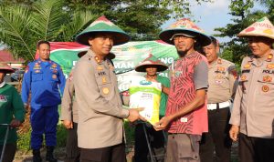 Dukung Ketahanan Pangan Nasional, Polres Pesawaran Gelar Penanaman Jagung Serentak