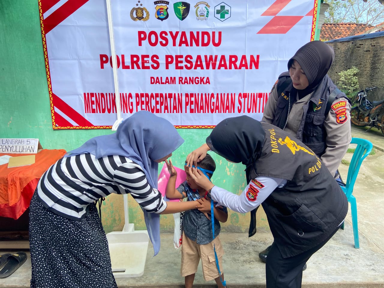 Sinergi Polres Pesawaran dan Puskesmas Bernung: Posyandu Balita untuk Cegah Stunting