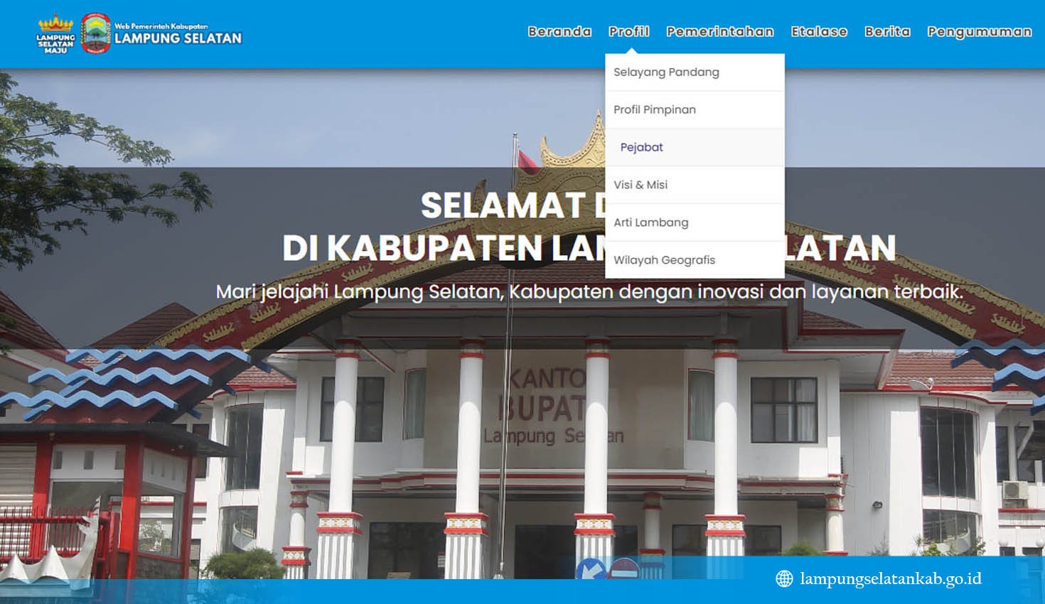 Website Pemkab Lampung Selatan dalam Proses Redesain, Data Pejabat Kini Tersedia di Menu Khusus