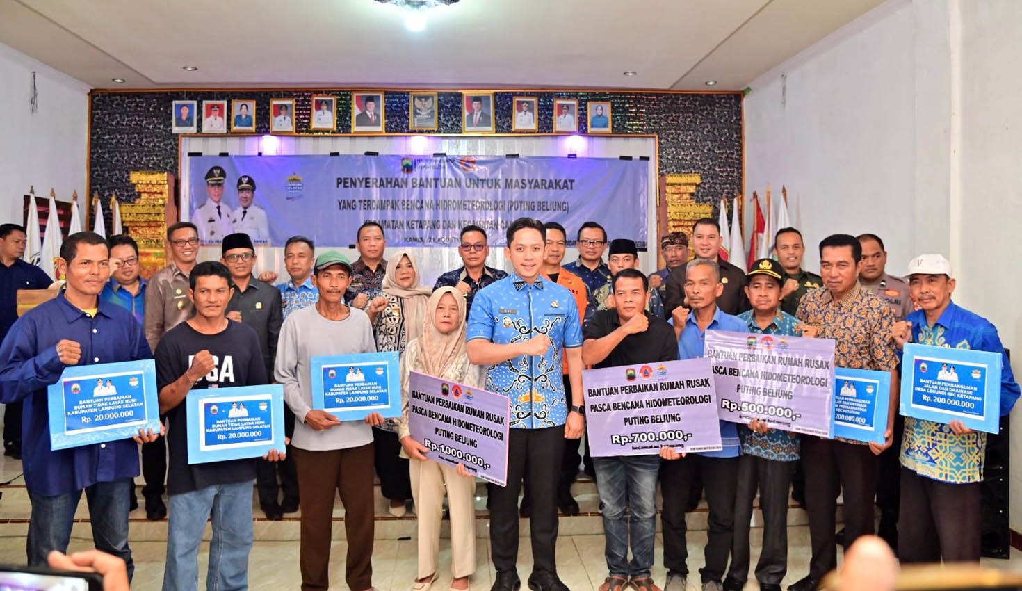 Pemkab Lampung Selatan Hadir untuk Warga: Bantuan Korban Puting Beliung Disalurkan, 15 Rumah Tak Layak Huni Dibedah