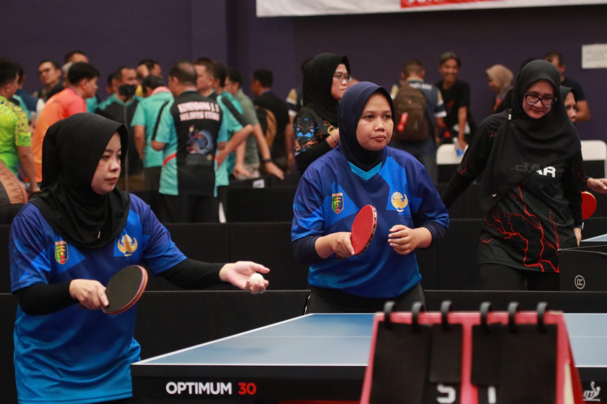 Lampung Ukir Prestasi, Tenis Meja Beregu Putri Raih Medali Perunggu Pornas Korpri 2025