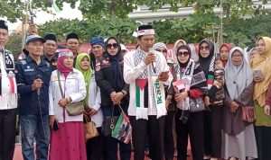 Ratusan Elemen Masyarakat Pesawaran Lakukan Aksi Bela Palestina