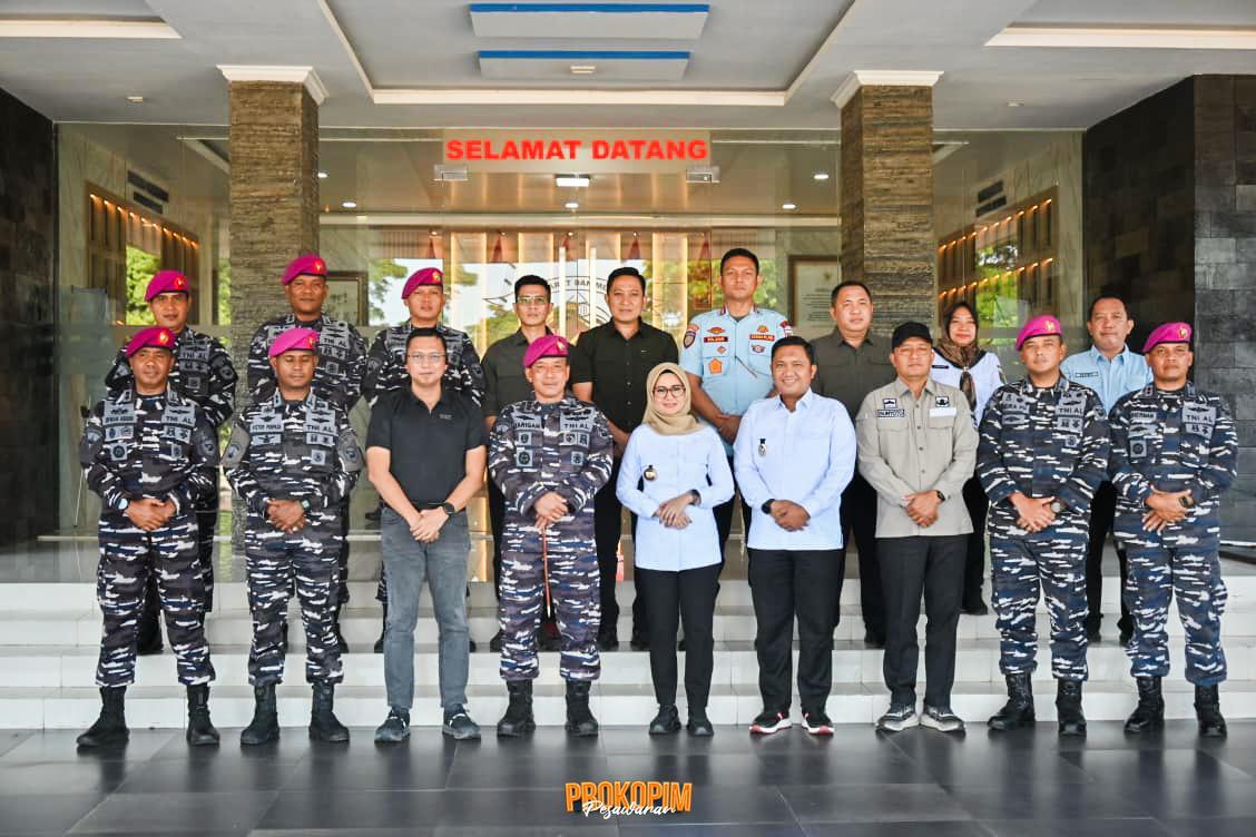 Silaturahmi Pemkab Pesawaran dan Brigif 4 Marinir/BS Dorong Kolaborasi Lintas Sektor