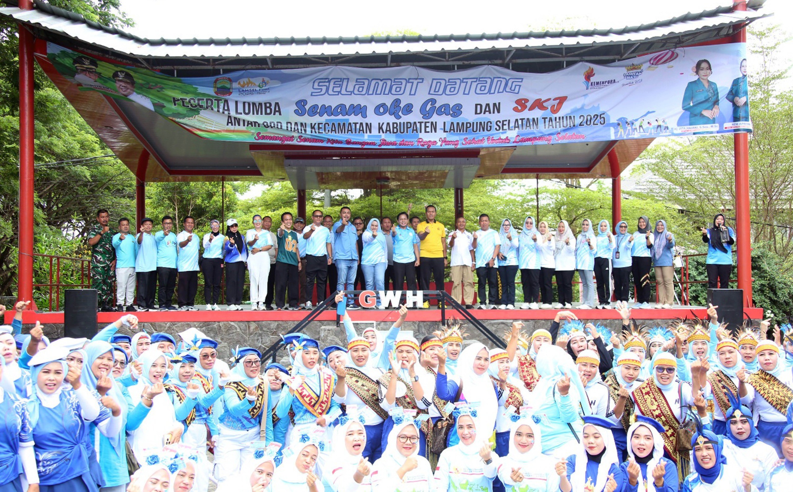 Semangat Sehat dan Kompak! Ratusan Peserta Adu Gaya di Lomba Senam Oke Gas dan SKJ 2022