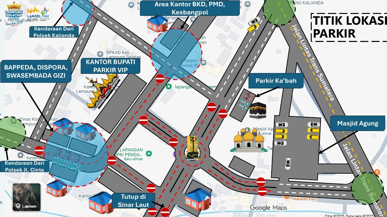 Rekayasa Lalu Lintas Diterapkan, Pemkab Lampung Selatan Siapkan Titik Parkir dan Akses Masuk Lamsel Fest 2025