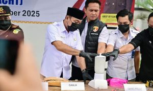 Kejari Lampung Selatan Musnahkan Barang Bukti 82 Perkara, 2,6 Kilo Sabu & 172 Kilo Ganja Dibakar!