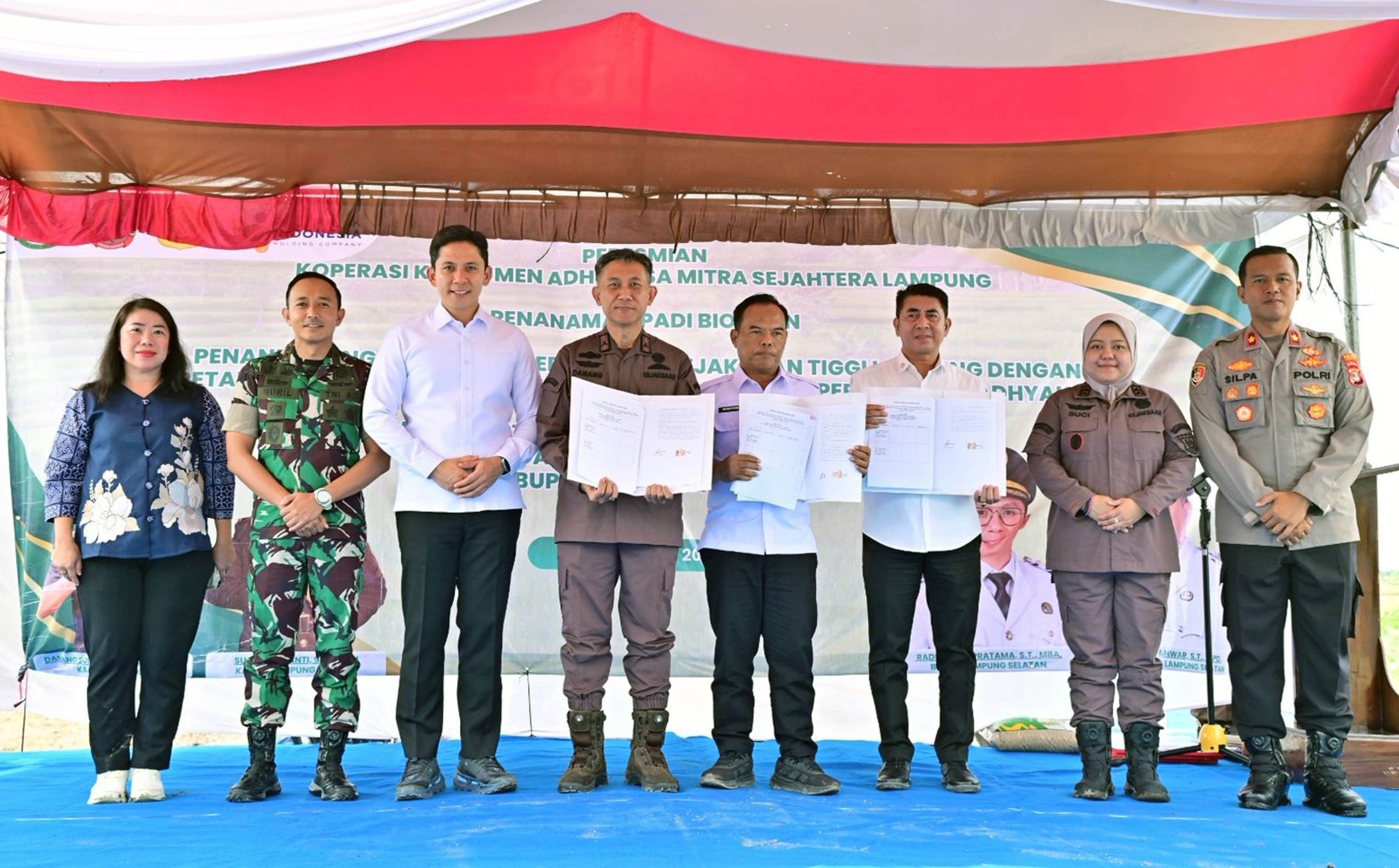 Pemkab Lampung Selatan dan Kejati Lampung Dorong Ketahanan Pangan lewat Ekspansi Padi Biosalin di Sragi