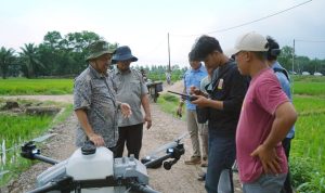 Smart Farming Berbasis Private 5G Diuji di Trimomukti, Drone Kirim Data Pertanian Secara Real-Time