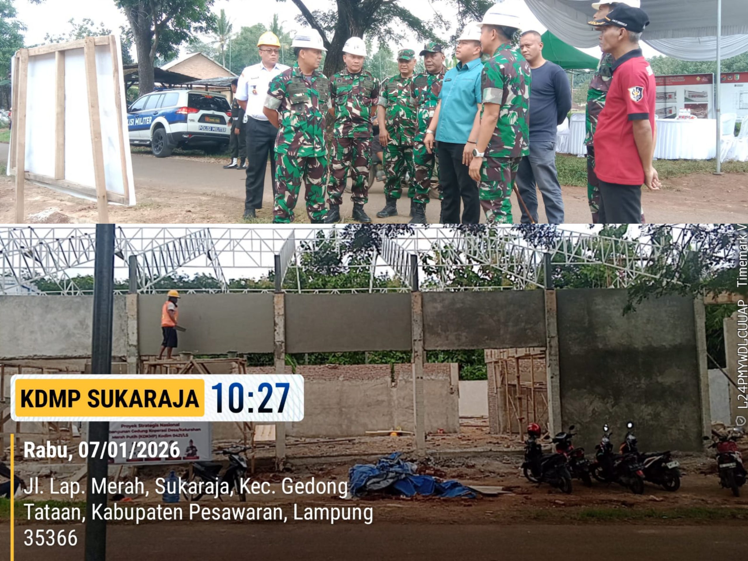 Kasdam XXI/Radin Inten Turun Langsung ke Lokasi, Progres KDKMP Desa Sukaraja