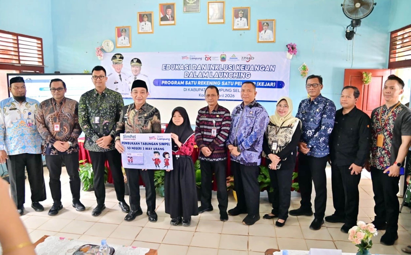 Keren! 150 Siswa SDN 3 Way Urang Kini Punya Rekening Sendiri, Wabup Syaiful: Latih Finansial Sejak Dini