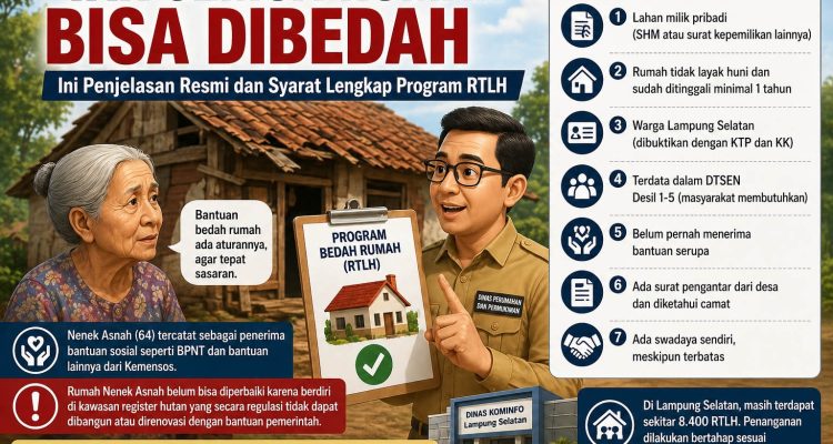 Tak Semua Rumah Bisa Dibedah, Ini Penjelasan Pemkab Lampung Selatan di Balik Syarat Ketat Program RTLH