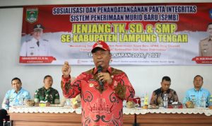 Wujudkan PPDB Tanpa Intervensi, Plt Bupati Lampung Tengah Tandatangani Pakta Integritas SPMB 2026/2027