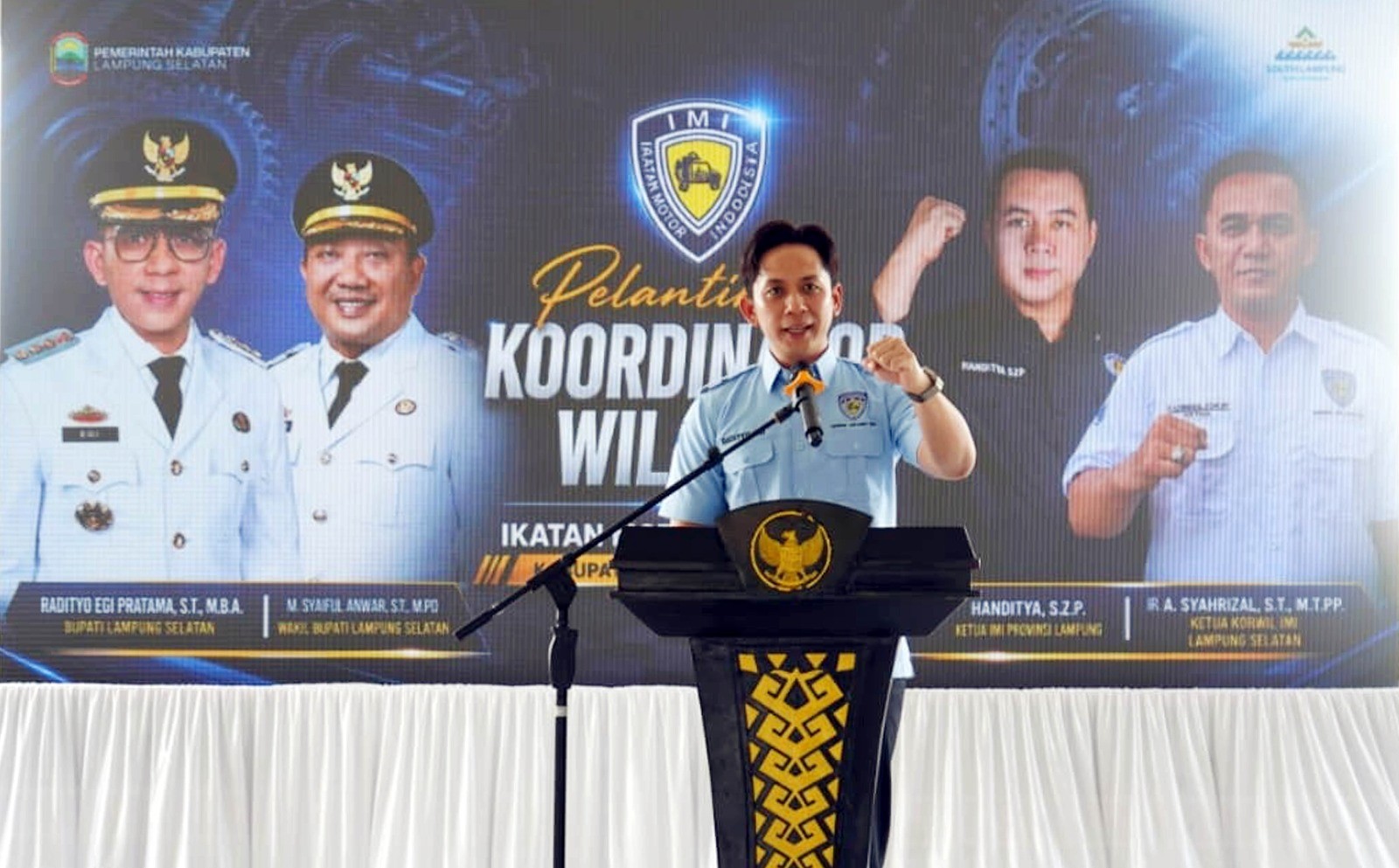 IMI Lampung Selatan Resmi Dilantik, Bupati Egi Dorong Lahirnya Talenta Otomotif Berkelas Dunia