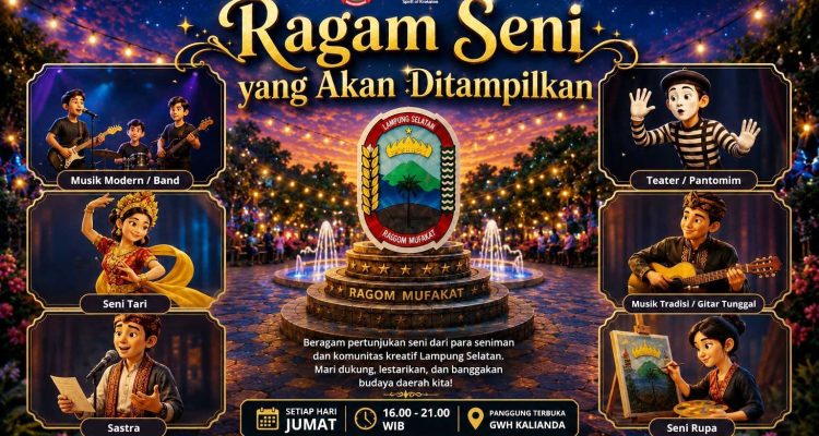 Pentas Seni Budaya Helau Hadir di GWH Kalianda, Pemkab Lampung Selatan Perkuat Budaya dan Ekonomi Kreatif