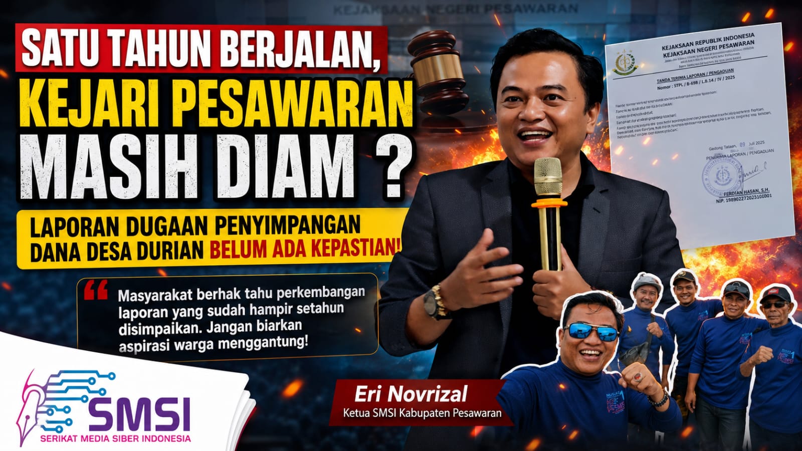 Dugaan Penyalahgunaan Anggaran Dana Desa Durian : Ketua SMSI Pesawaran, Ada Apa Dengan Kinerja Kejari Pesawaran ?