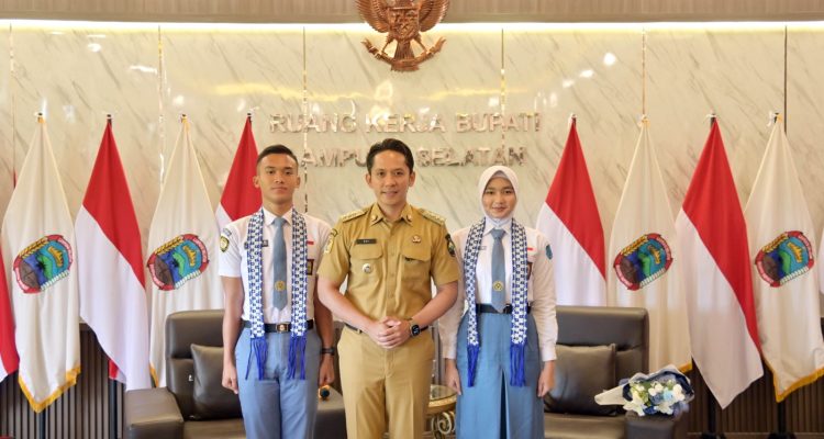 Bupati Radityo Egi Bangga, Dua Pelajar Lampung Selatan Lolos Calon Paskibraka Tingkat Pusat 2026