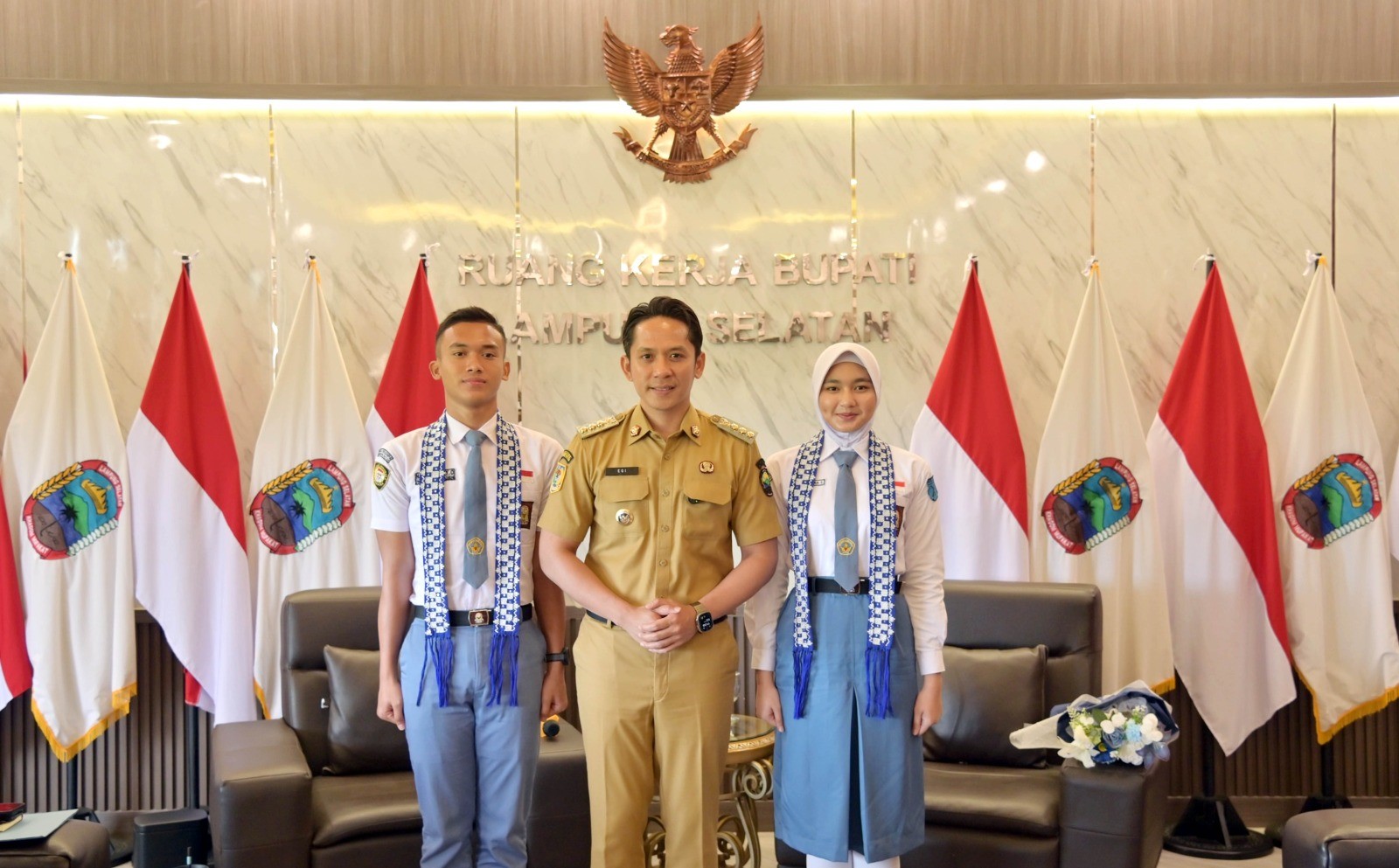 Bupati Radityo Egi Bangga, Dua Pelajar Lampung Selatan Lolos Calon Paskibraka Tingkat Pusat 2026
