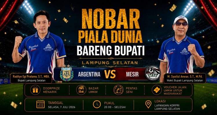 Malam Ini! Nobar Argentina vs Mesir di Lapangan Korpri Hadirkan Hiburan, UMKM, dan Doorprize