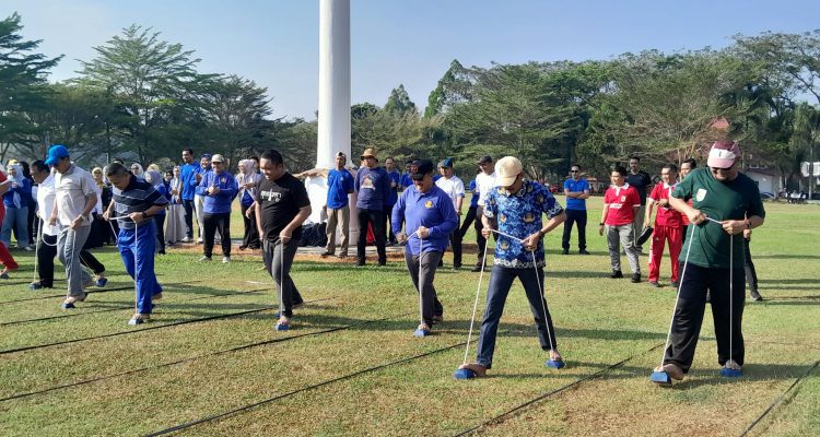 Semarak HUT Ke-19 Pesawaran Pemkab Gelar Apel Pembukaan dan Beragam Lomba Tradisional